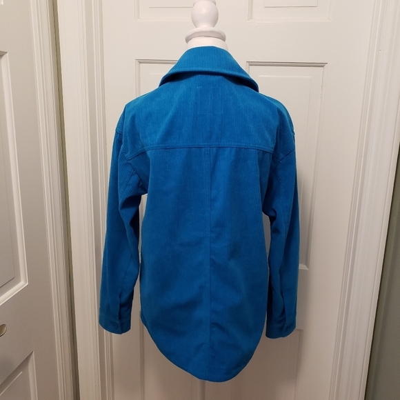 EC Avec Les Filles Bright Blue Wide Rail Corduroy Jacket Size Small, Casual - Picture 5 of 10